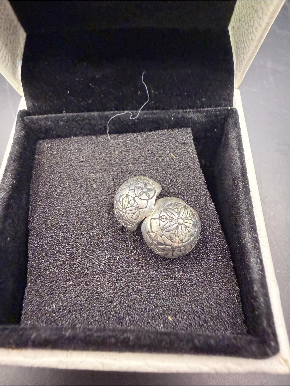 Authentic Pandora Sterling Silver Floral Clip Charm – Retired 925 ALE